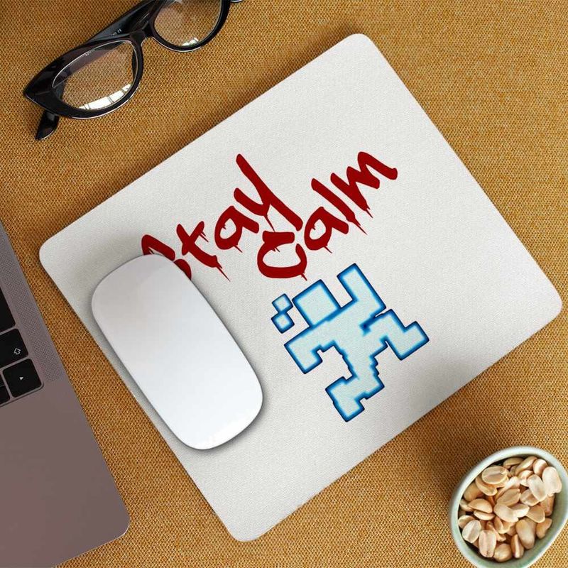 PC, gaming si accesorii - Periferice PC - Mousepad - Mousepad Fnaf Stay Calm Run Five Nights at Freddy Horror Halloween CoolTrend, 21x19cm - Infinity.ro