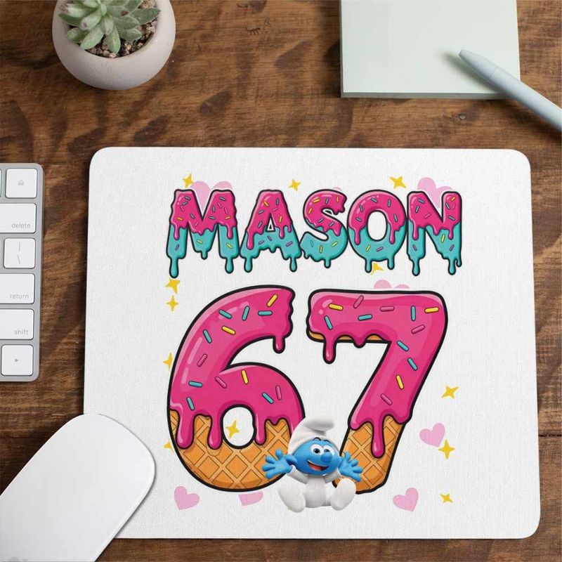 PC, gaming si accesorii - Periferice PC - Mousepad - Mousepad Six Seven Mason Creme Ciocolata 67 CoolTrend, 21x19cm - Infinity.ro
