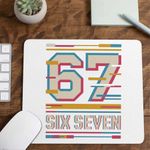 PC, gaming si accesorii - Periferice PC - Mousepad - Mousepad Six Seven Effect Glitch 67 CoolTrend, 21x19cm - Infinity.ro