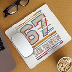 PC, gaming si accesorii - Periferice PC - Mousepad - Mousepad Six Seven Effect Glitch 67 CoolTrend, 21x19cm - Infinity.ro