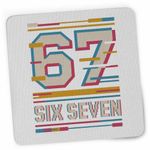 PC, gaming si accesorii - Periferice PC - Mousepad - Mousepad Six Seven Effect Glitch 67 CoolTrend, 21x19cm - Infinity.ro