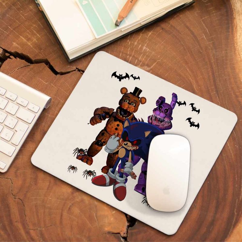 PC, gaming si accesorii - Periferice PC - Mousepad - Mousepad Fnaf Sonic Five Nights at Freddy Horror Halloween CoolTrend, 21x19cm - Infinity.ro