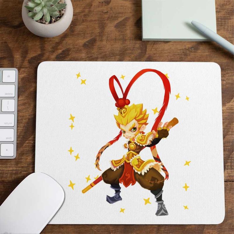 PC, gaming si accesorii - Periferice PC - Mousepad - Mousepad Sun Wukong Monkey King Aventuri, 21x19cm - Infinity.ro