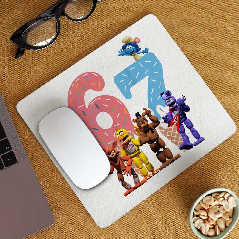 PC, gaming si accesorii - Periferice PC - Mousepad - Mousepad Fnaf Six Seven Ice Cream Party Five Nights at Freddy Horror Halloween CoolTrend, 21x19cm - Infinity.ro