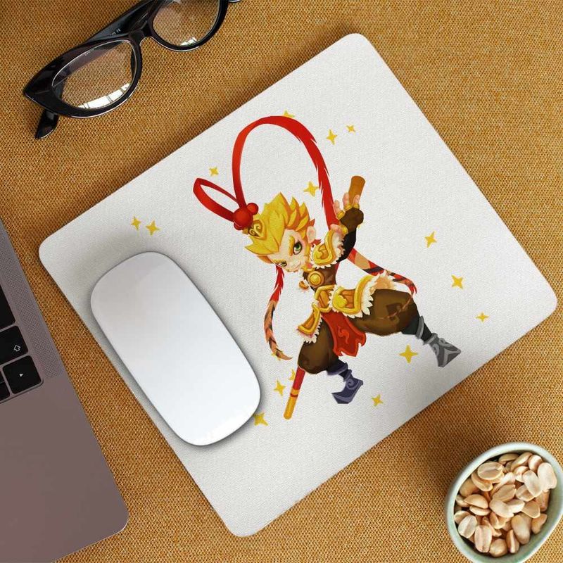 PC, gaming si accesorii - Periferice PC - Mousepad - Mousepad Sun Wukong Monkey King Aventuri, 21x19cm - Infinity.ro