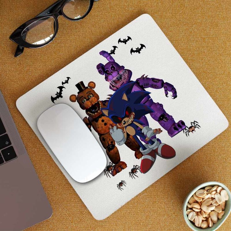 PC, gaming si accesorii - Periferice PC - Mousepad - Mousepad Fnaf Sonic Five Nights at Freddy Horror Halloween CoolTrend, 21x19cm - Infinity.ro