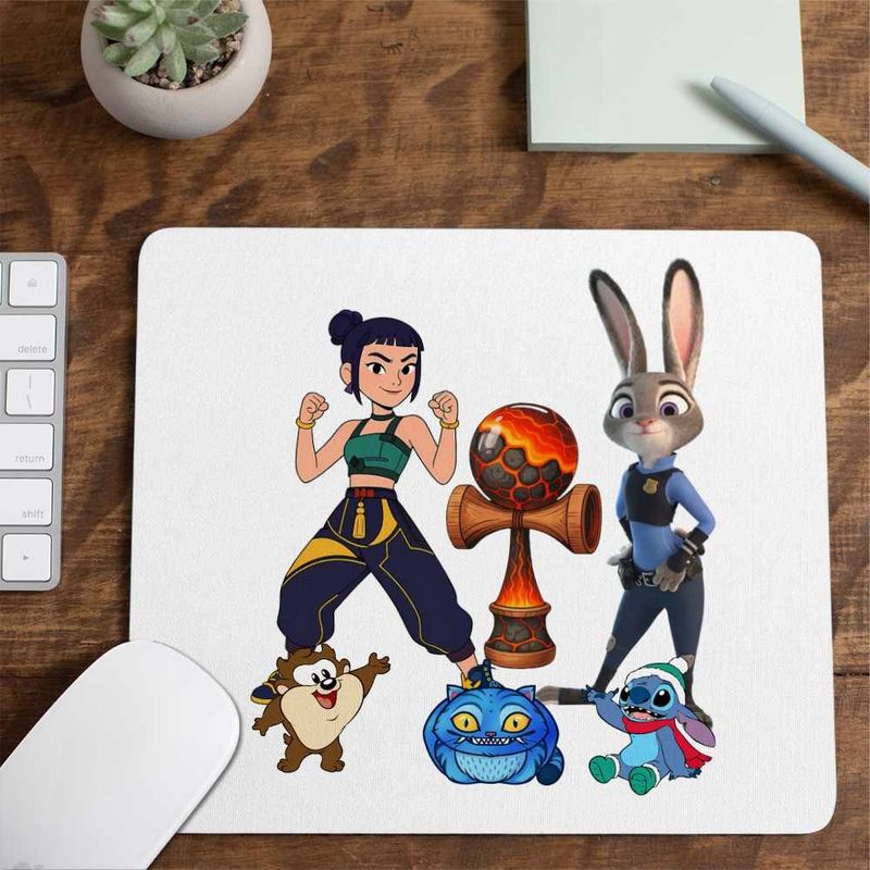 PC, gaming si accesorii - Periferice PC - Mousepad - Mousepad Kendama Huntrix Zootopia Demon Hunters Judy K-pop CoolTrend, 21x19cm - Infinity.ro