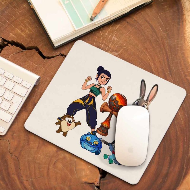 PC, gaming si accesorii - Periferice PC - Mousepad - Mousepad Kendama Huntrix Zootopia Demon Hunters Judy K-pop CoolTrend, 21x19cm - Infinity.ro