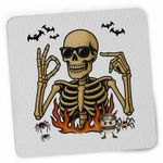 PC, gaming si accesorii - Periferice PC - Mousepad - Mousepad Six Seven Schelet Horror 67 Halloween CoolTrend, 21x19cm - Infinity.ro