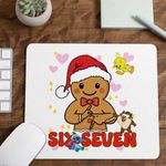 PC, gaming si accesorii - Periferice PC - Mousepad - Mousepad Six Seven Omul de Turta Dulce Craciun CoolTrend, 21x19cm - Infinity.ro