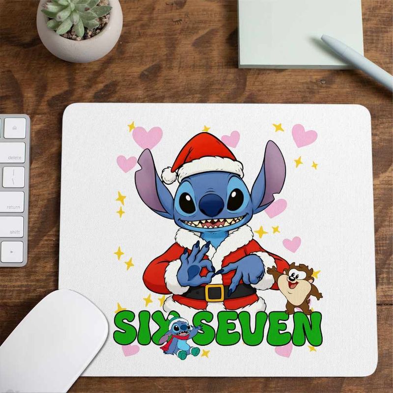 PC, gaming si accesorii - Periferice PC - Mousepad - Mousepad Six Seven Stitch Craciun 67 CoolTrend, 21x19cm - Infinity.ro