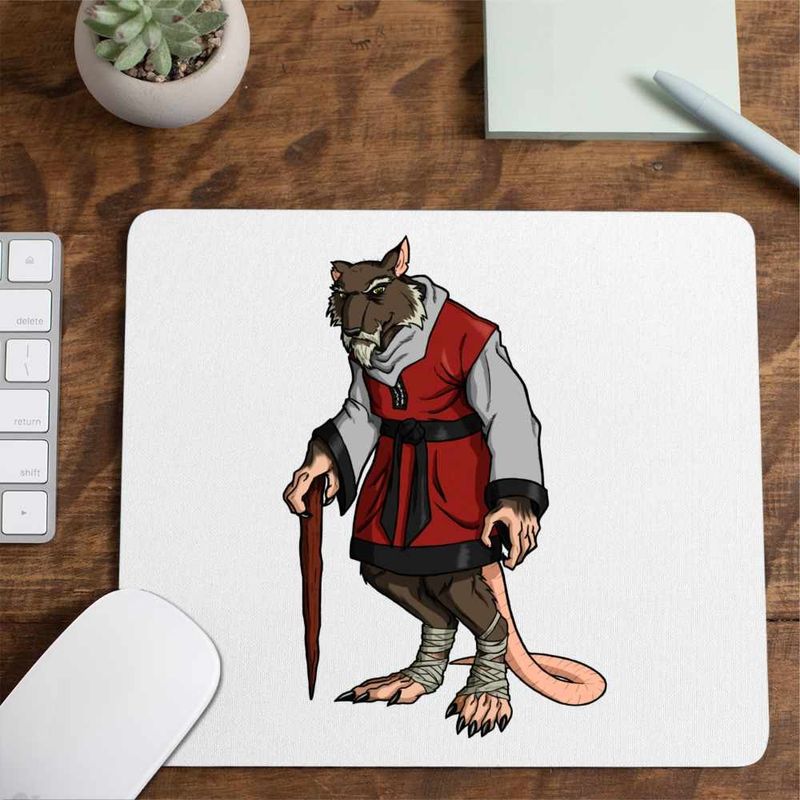 PC, gaming si accesorii - Periferice PC - Mousepad - Mousepad Testoasele Ninja Sensei Master Splinter Sobolan Batran, CoolTrend, 21x19cm - Infinity.ro