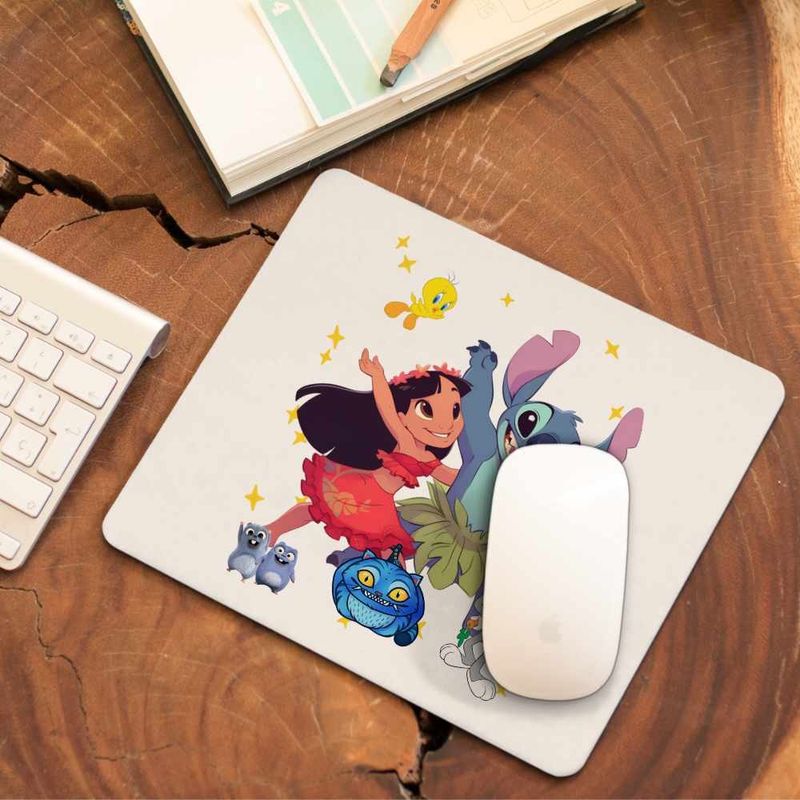 PC, gaming si accesorii - Periferice PC - Mousepad - Mousepad Lilo Stitch Dans Hawaii CoolTrend, 21x19cm - Infinity.ro