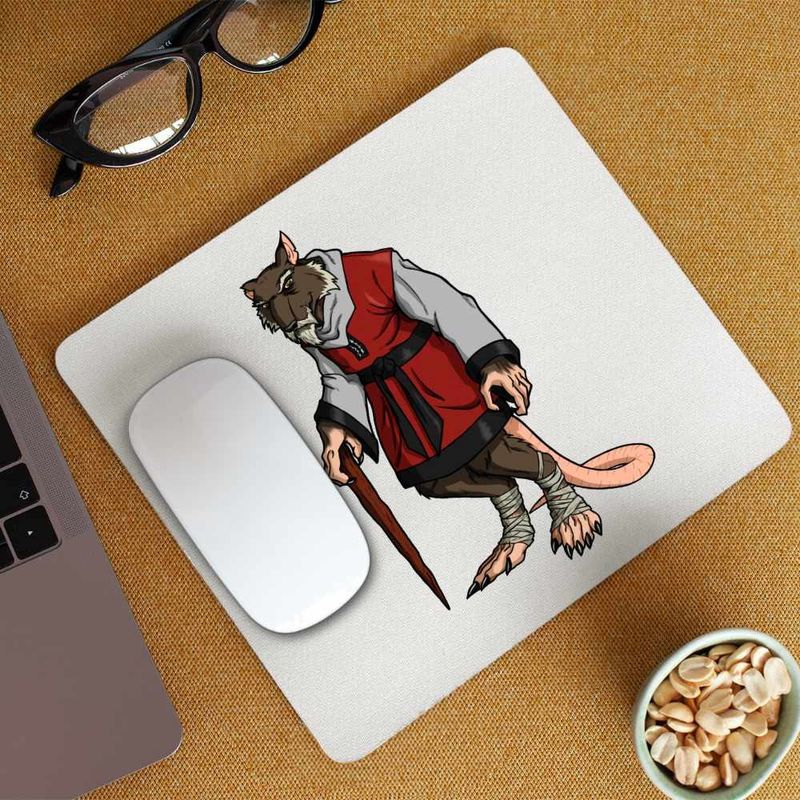 PC, gaming si accesorii - Periferice PC - Mousepad - Mousepad Testoasele Ninja Sensei Master Splinter Sobolan Batran, CoolTrend, 21x19cm - Infinity.ro