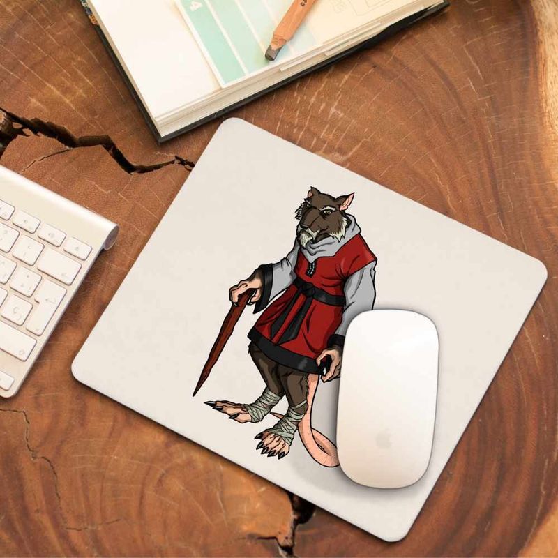 PC, gaming si accesorii - Periferice PC - Mousepad - Mousepad Testoasele Ninja Sensei Master Splinter Sobolan Batran, CoolTrend, 21x19cm - Infinity.ro