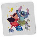 PC, gaming si accesorii - Periferice PC - Mousepad - Mousepad Lilo Stitch Dans Hawaii CoolTrend, 21x19cm - Infinity.ro