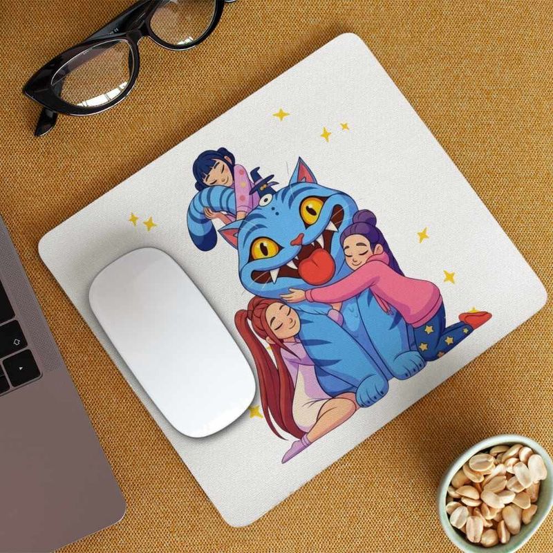 PC, gaming si accesorii - Periferice PC - Mousepad - Mousepad Huntrix Motan Dragon Derpy Kpop CoolTrend, 21x19cm - Infinity.ro