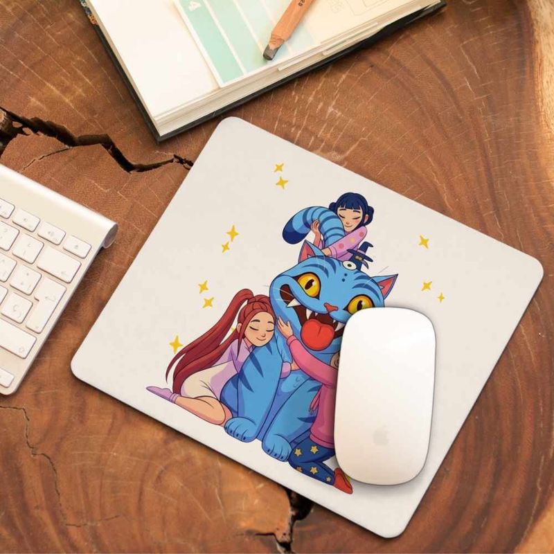 PC, gaming si accesorii - Periferice PC - Mousepad - Mousepad Huntrix Motan Dragon Derpy Kpop CoolTrend, 21x19cm - Infinity.ro
