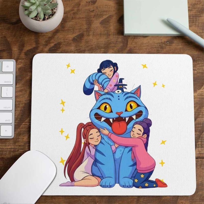 PC, gaming si accesorii - Periferice PC - Mousepad - Mousepad Huntrix Motan Dragon Derpy Kpop CoolTrend, 21x19cm - Infinity.ro