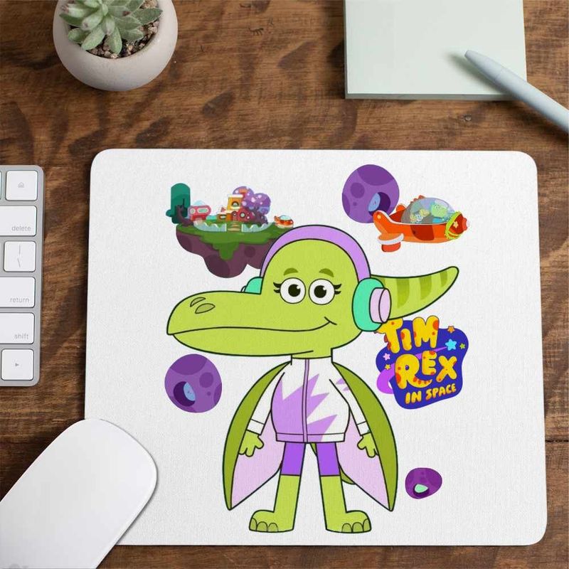 PC, gaming si accesorii - Periferice PC - Mousepad - Mousepad Tim Rex Terri Dactyl Pterodactil Spatiu Dinozauri, CoolTrend, 21x19cm - Infinity.ro
