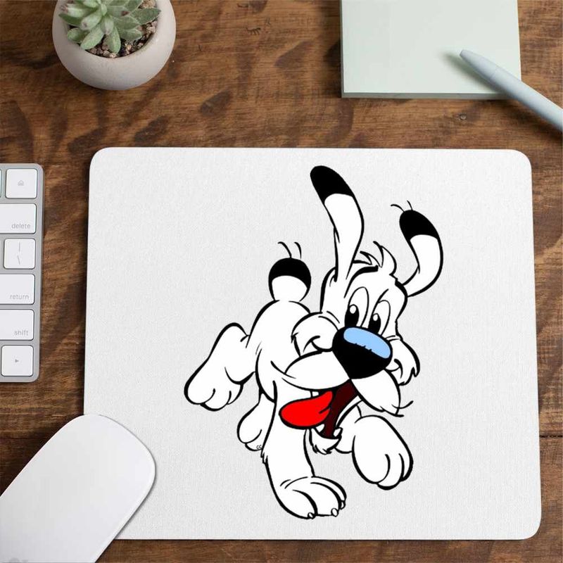 PC, gaming si accesorii - Periferice PC - Mousepad - Mousepad Dogmatix White Terrier Asterix Obelix, CoolTrend, 21x19cm - Infinity.ro