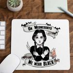 PC, gaming si accesorii - Periferice PC - Mousepad - Mousepad Familia Addams Wednesday Miercuri Wear Black Horror Halloween CoolTrend, 21x19cm - Infinity.ro