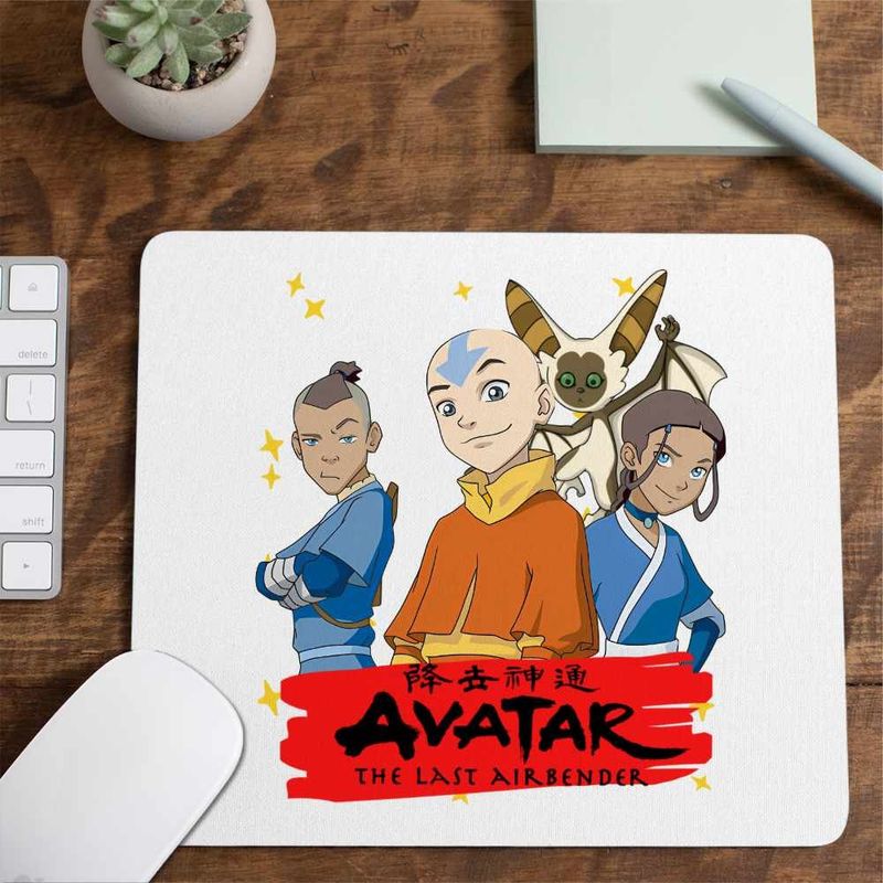 PC, gaming si accesorii - Periferice PC - Mousepad - Mousepad Avatar Legenda lui Aang Katara Sokka Airbender, 21x19cm - Infinity.ro