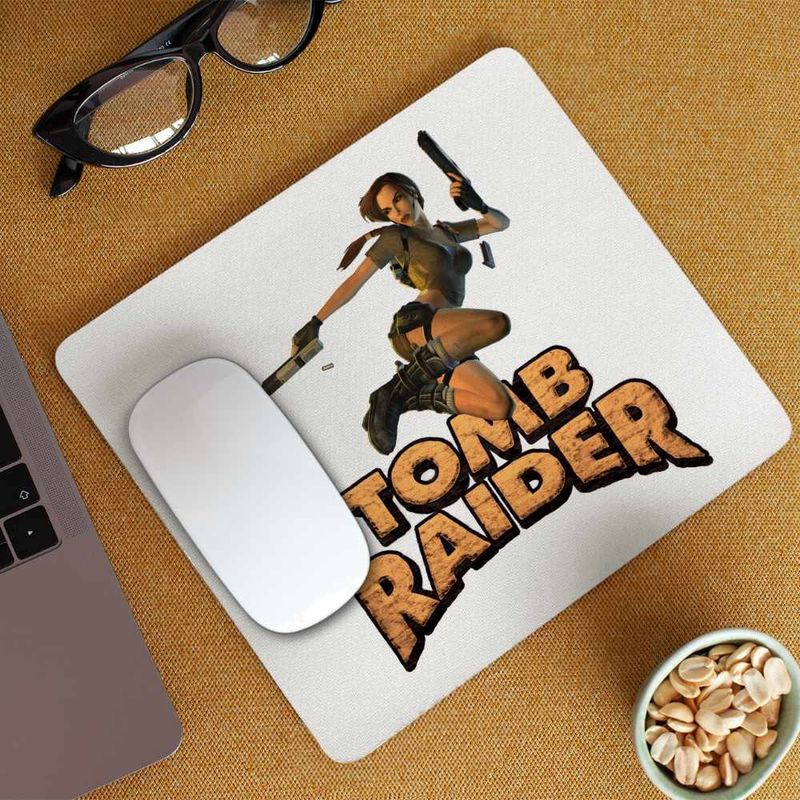 PC, gaming si accesorii - Periferice PC - Mousepad - Mousepad Tomb Raider Legenda Lara Croft Jungla Amazon CoolTrend, 21x19cm - Infinity.ro
