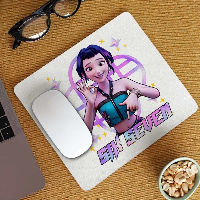 PC, gaming si accesorii - Periferice PC - Mousepad - Mousepad Six Seven Huntrix Zoey 67 Demon Hunters Kpop CoolTrend, 21x19cm - Infinity.ro