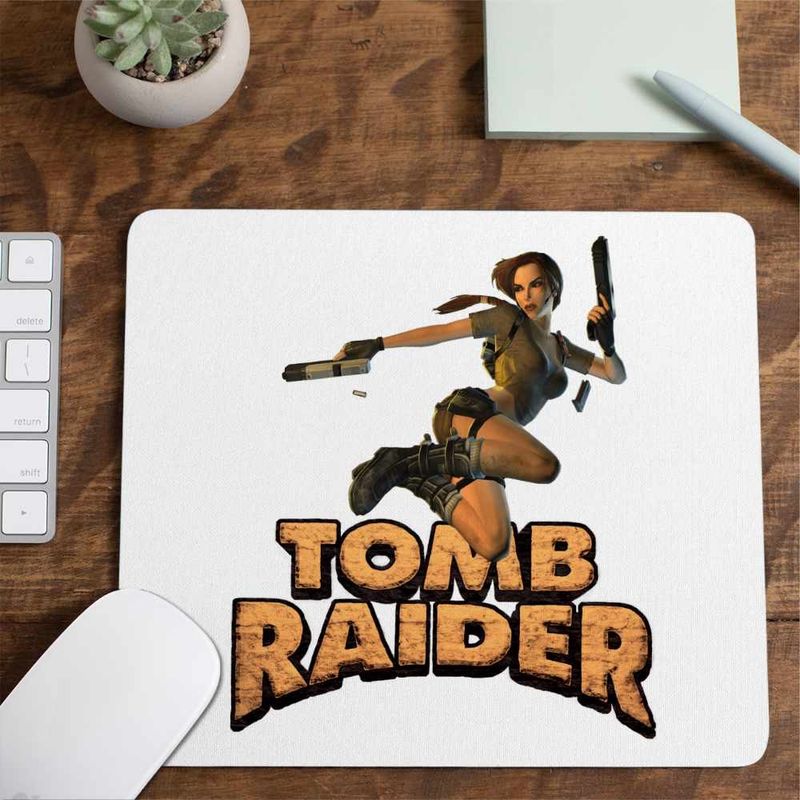 PC, gaming si accesorii - Periferice PC - Mousepad - Mousepad Tomb Raider Legenda Lara Croft Jungla Amazon CoolTrend, 21x19cm - Infinity.ro