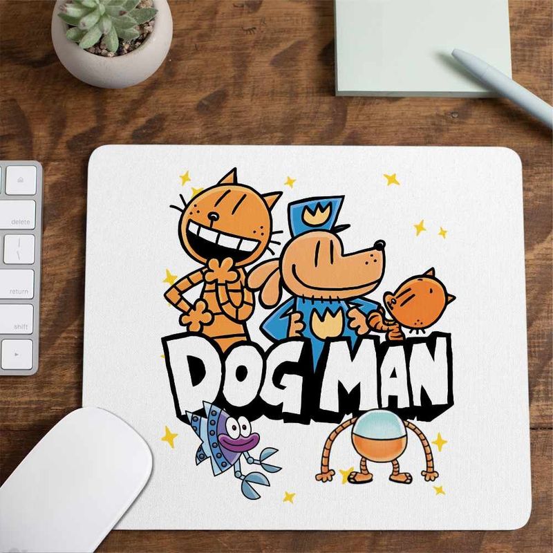 PC, gaming si accesorii - Periferice PC - Mousepad - Mousepad Dog Man All team Dav Pilkey Capitan Chilot CoolTrend, 21x19cm - Infinity.ro