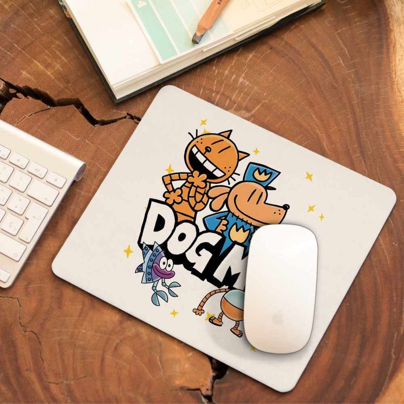 PC, gaming si accesorii - Periferice PC - Mousepad - Mousepad Dog Man All team Dav Pilkey Capitan Chilot CoolTrend, 21x19cm - Infinity.ro