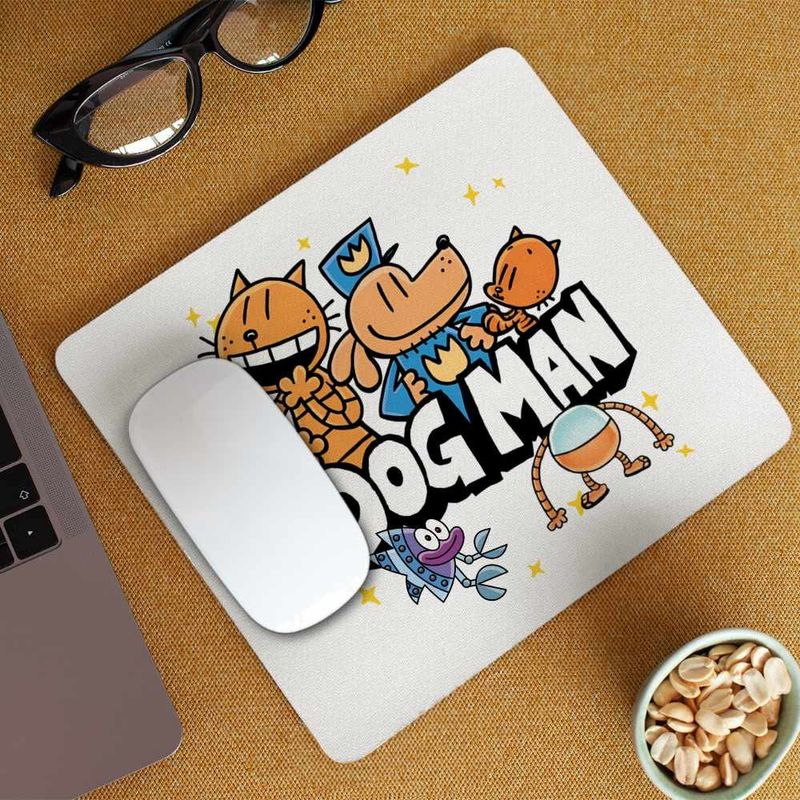 PC, gaming si accesorii - Periferice PC - Mousepad - Mousepad Dog Man All team Dav Pilkey Capitan Chilot CoolTrend, 21x19cm - Infinity.ro