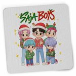 PC, gaming si accesorii - Periferice PC - Mousepad - Mousepad Huntrix Saja Boys Craciun Kpop CoolTrend, 21x19cm - Infinity.ro