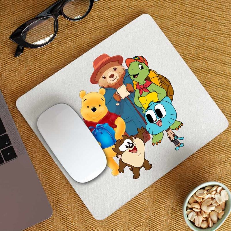 PC, gaming si accesorii - Periferice PC - Mousepad - Mousepad Paddington Winnie the Pooh Franklin Testoasa, CoolTrend, 21x19cm - Infinity.ro