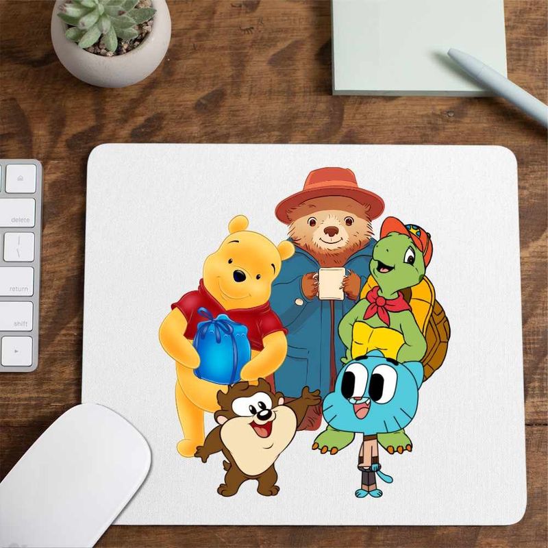 PC, gaming si accesorii - Periferice PC - Mousepad - Mousepad Paddington Winnie the Pooh Franklin Testoasa, CoolTrend, 21x19cm - Infinity.ro