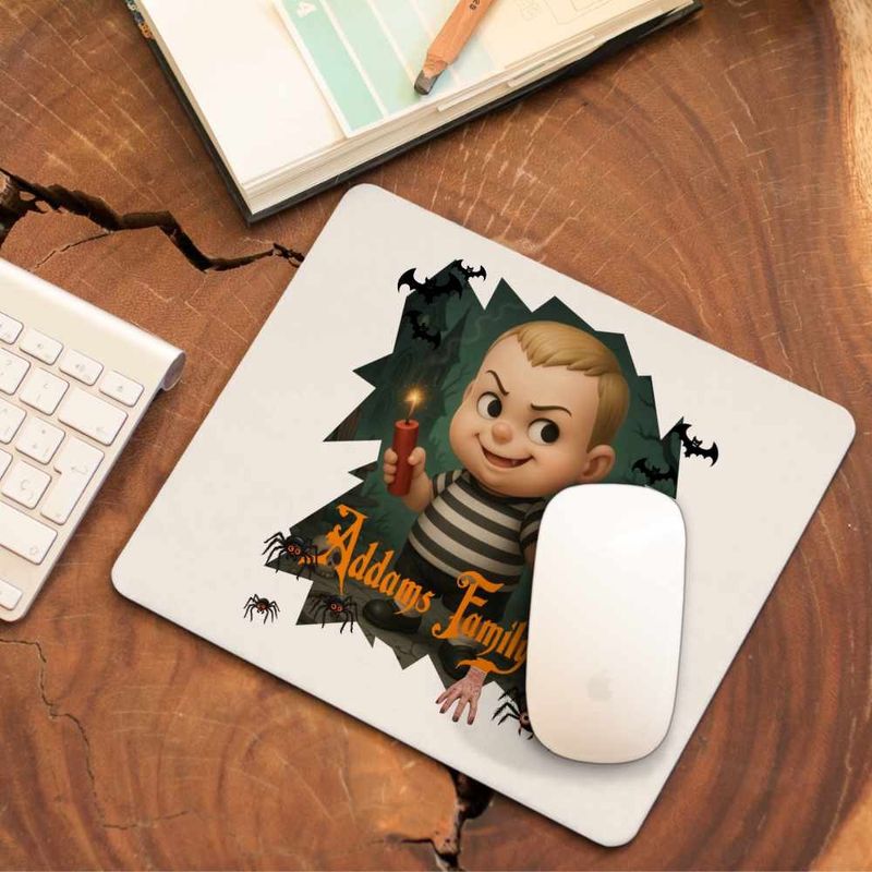 PC, gaming si accesorii - Periferice PC - Mousepad - Mousepad Familia Addams Pugsley Cimitir Dinamita Halloween Horror Cosplay CoolTrend, 21x19cm - Infinity.ro