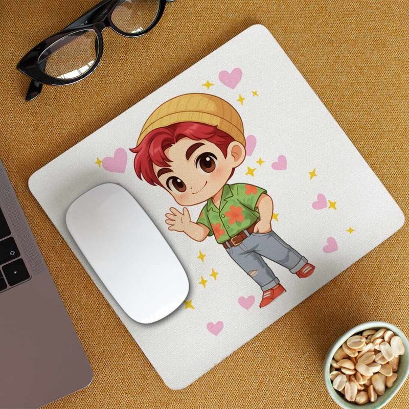 PC, gaming si accesorii - Periferice PC - Mousepad - Mousepad Huntrix Saja Boys Abby Kpop Demon Hunters CoolTrend, 21x19cm - Infinity.ro