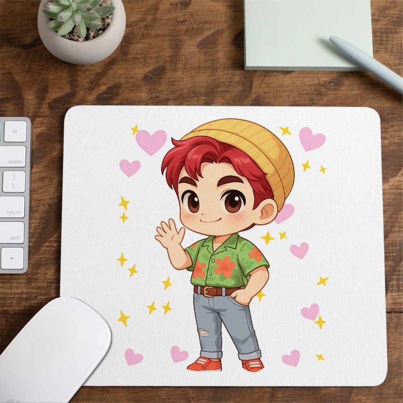PC, gaming si accesorii - Periferice PC - Mousepad - Mousepad Huntrix Saja Boys Abby Kpop Demon Hunters CoolTrend, 21x19cm - Infinity.ro