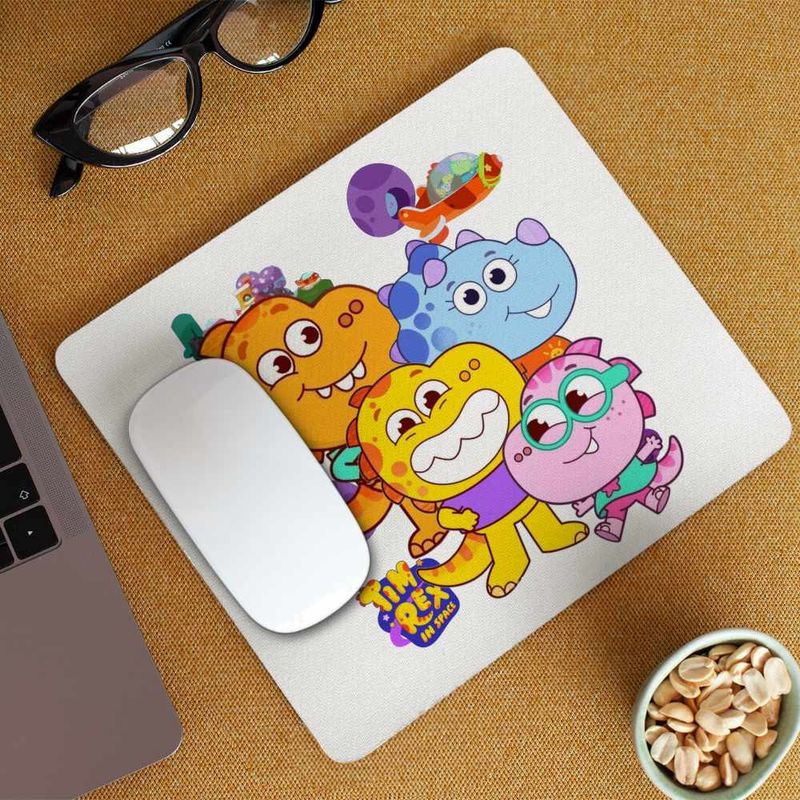 PC, gaming si accesorii - Periferice PC - Mousepad - Mousepad Tim Rex Aventuri in Spatiu Dinozauri Spatiu Cosmos, CoolTrend, 21x19cm - Infinity.ro