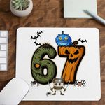 PC, gaming si accesorii - Periferice PC - Mousepad - Mousepad Six Seven Halloween Dovleac 6 7 Horror CoolTrend, 21x19cm - Infinity.ro