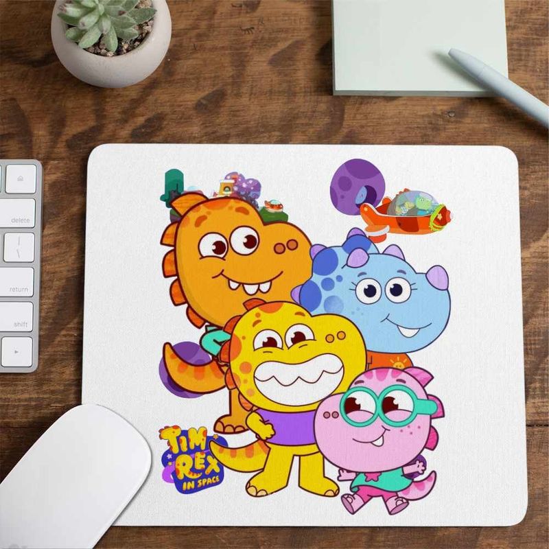 PC, gaming si accesorii - Periferice PC - Mousepad - Mousepad Tim Rex Aventuri in Spatiu Dinozauri Spatiu Cosmos, CoolTrend, 21x19cm - Infinity.ro