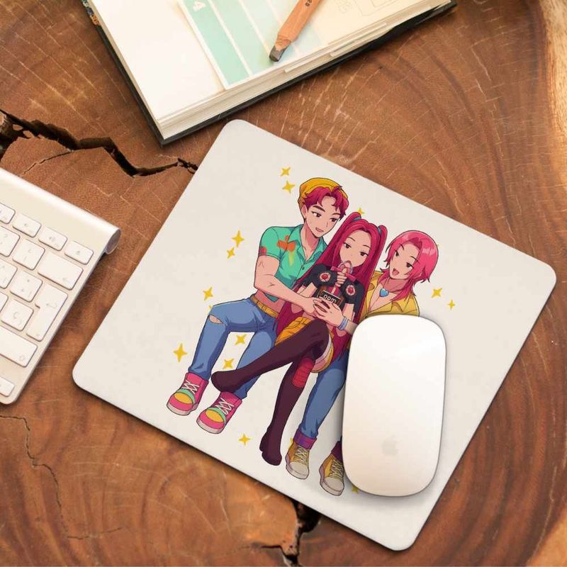 PC, gaming si accesorii - Periferice PC - Mousepad - Mousepad Huntrix Saja Boys Drama Kpop CoolTrend, 21x19cm - Infinity.ro