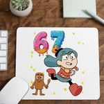 PC, gaming si accesorii - Periferice PC - Mousepad - Mousepad Hilda Six Seven 67 Sase Sapte, 21x19cm - Infinity.ro