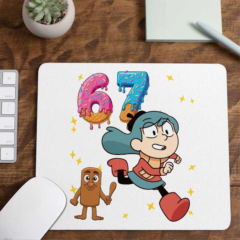 PC, gaming si accesorii - Periferice PC - Mousepad - Mousepad Hilda Six Seven 67 Sase Sapte, 21x19cm - Infinity.ro
