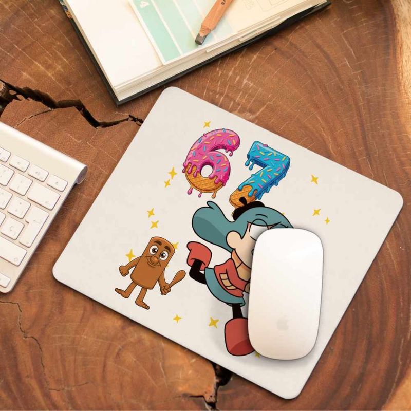 PC, gaming si accesorii - Periferice PC - Mousepad - Mousepad Hilda Six Seven 67 Sase Sapte, 21x19cm - Infinity.ro