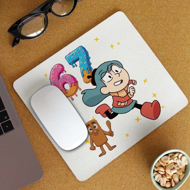 PC, gaming si accesorii - Periferice PC - Mousepad - Mousepad Hilda Six Seven 67 Sase Sapte, 21x19cm - Infinity.ro
