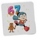 PC, gaming si accesorii - Periferice PC - Mousepad - Mousepad Hilda Six Seven 67 Sase Sapte, 21x19cm - Infinity.ro