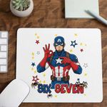 PC, gaming si accesorii - Periferice PC - Mousepad - Mousepad Six Seven Captain America 67 Marvel Superhero CoolTrend, 21x19cm - Infinity.ro