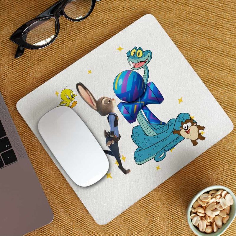 PC, gaming si accesorii - Periferice PC - Mousepad - Mousepad Kendama Zootopia Gary Judy Politist Sarpe Iepure CoolTrend, 21x19cm - Infinity.ro